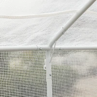 Outsunny 10x9.5x8ft Steeple Outdoor Walk-In Greenhouse Portable Garden Planting Warm House w/White PE Cover(m-11)