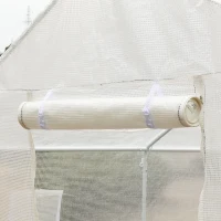 Outsunny 10x9.5x8ft Steeple Outdoor Walk-In Greenhouse Portable Garden Planting Warm House w/White PE Cover(m-8)