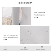 Outsunny Wedding Tent 22.3ft Octagonal Party Tent Event Shelter Outdoor with 8 Removable Walls White(m-6)