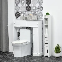 Bathroom Over-The-Toilet Storage Cabinet - Freestanding Spacesaver Shelf, Maximizes Space, Elegant Design for Modern Bathrooms(m-8)