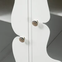 HOMCOM Kitchen Cart, Small Kitchen Island, Rubber Wood Top Utility Trolley on Wheels with 2 Cabinets Storage Drawer Towel Rack for Dining Room, White(m-8)