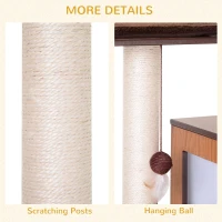 PawHut Multi-Level 57" Cat Tree Large Perch & Condo(m-5)