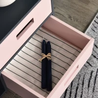 HOMCOM 3-Tier Child Bookcase Open Shelves Cabinet Floor Standing Cube Storage Organizer with Drawers - Pink(m-11)