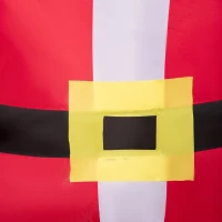 Outsunny 8ft Christmas Inflatables Outdoor Decorations Santa Claus Holds Candy Cane with Furry Beard, Blow-Up LED Yard Christmas Decor for Lawn Garden Party(m-11)