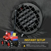 Outsunny 7ft Christmas Inflatable Santa Claus Driving Truck with Gifts, Blow-Up Outdoor LED Yard Display for Lawn Garden Party(m-6)