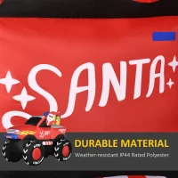 Outsunny 7ft Christmas Inflatable Santa Claus Driving Truck with Gifts, Blow-Up Outdoor LED Yard Display for Lawn Garden Party(m-5)