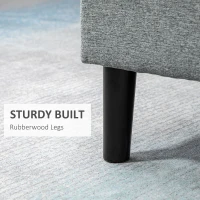 HOMCOM 30" Square Storage Ottoman, Upholstered Ottoman Coffee Table with Lift Top, Button Tufted and Wood Legs, Accent Footstool for Living Room, Light Gray(m-7)