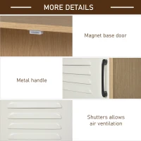 Vinsetto Storage Cabinet Organizer with 2 Doored Shelves Home Office File Cabinet Natural White(m-6)