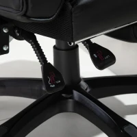 Vinsetto Gaming Office Chair with Footrest High Back Racing Chair PU Leather Executive Swivel Chair with Headrest and Lumbar Support, Black(m-10)