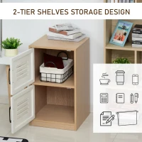 Vinsetto Storage Cabinet Organizer with 2 Doored Shelves Home Office File Cabinet Natural White(m-5)