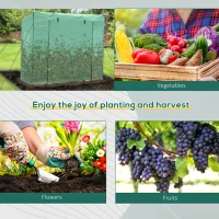 Outsunny 79" x 29" x 66" Walk-in Garden Greenhouse Patio Hot House with Durable Steel Frame Outdoor Tomato Plant House Green(m-7)