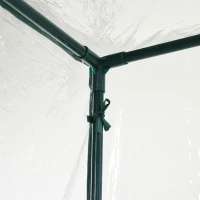 Outsunny 40"L x 20"W x 59"H Walk-in Garden Greenhouse with Durable Steel Frame Outdoor Hot House Tomato Plant Warm House w/ Roll up Door, PVC Cover, Clear(m-7)