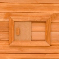 PawHut Large Wooden Outdoor Cat House with Large Run for Play, Catio for Lounging, and Condo Area for Sleeping, Natural(m-12)