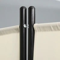 HOMCOM 3 Panel Room Divider, 6 Ft Double Hinged Folding Privacy Screen, Portable Freestanding Partition Wall Divider for Home Office, Beige(m-12)