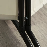 HOMCOM 3 Panel Room Divider, 6 Ft Double Hinged Folding Privacy Screen, Portable Freestanding Partition Wall Divider for Home Office, Beige(m-13)