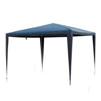 Outsunny 10x10ft Party Tent Portable Gazebo Folding Garden Canopy Event Shelter Outdoor Sunshade Blue(m-2)