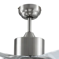 HOMCOM Reversible Ceiling Fan with Light, 6 Blades Indoor Modern Mount LED Lighting Fan with Remote Controller, for Bedroom, Living Room, Silver(m-12)