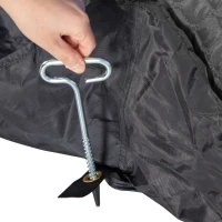 Outsunny 4 Person Insulated Ice Fishing Shelter, 360-Degree View, Pop-Up Portable Ice Fishing Tent with Carry Bag, Two Doors and Anchors for Low-Temp -22℉, Black(m-9)