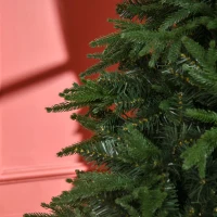 HOMCOM 7' Tall Unlit Full Artificial Christmas Tree with Realistic Branches and 4030 Tips, Green(m-12)