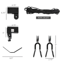 Soozier Kayak Canoe Hoist Lift for Garage or Storage in Shop 110 lb. Working Capacity(m-3)