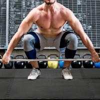 HOMCOM Soft Interlocking Floor Mats 72 Square Feet Waterproof Exercise Workout Mat Kid Play Mat Gymnastics and Home Gym Protective Flooring, 18pcs Black(m-7)