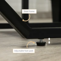 HOMCOM Side Table，C Shaped End Table with Storage Shelf, Industrial Snack Table with Steel Frame for Couch and Bed, Living Room, Bedroom(m-6)