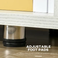 HOMCOM Modern TV Stand for TVs up to 45", TV Cabinet with Storage Shelf and Drawer, Entertainment Center for Living Room Bedroom, White Wood Grain(m-5)