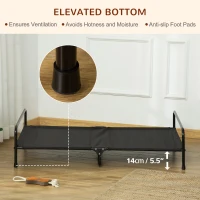 PawHut Elevated Dog Bed, Outdoor Dog Cot, Pet Mat, with Soft Cushion, Breathable Mesh, Washable Cover, for Extra Large-Sized Dog, Grey(m-5)