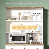 HOMCOM 71" Kitchen Pantry Buffet Server Hutch Storage Sideboard Bookcase with Drawers & Cabinets for Living Room Cabinet Console(m-4)