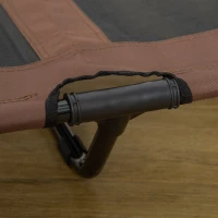 PawHut Elevated Pet Bed Portable Raised Cot with Non-Slip Feet for Outdoor & Indoor Use, Coffee(m-12)