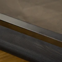 PawHut 2-IN-1 Elevated Pet Bed for Large & Medium-Sized Dog Steel Frame Removable Sponge Cushion Breathable Linen Fabric, Grey, 43.25"x25.5"x7.75"(m-9)