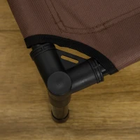 PawHut Elevated Pet Bed Portable Raised Cot with Non-Slip Feet for Outdoor & Indoor Use, Coffee(m-9)