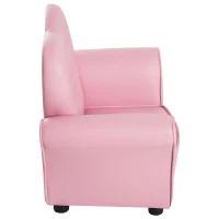 Qaba Kids Sofa Toddler Tufted Upholstered Sofa Chair Princess Couch Furniture with Diamond Decoration for Preschool Child, Pink(m-12)
