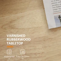 HOMCOM Rolling Kitchen Island Storage Trolley Cart with 3-Tier Spice Rack & Rubber Wood Top for Dining Room(m-8)