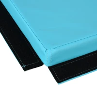 Soozier 4'x10'x2'' Folding Gymnastics Tumbling Mat, Exercise Mat  with Carrying Handles for Yoga, MMA, Martial Arts, Stretching, Core Workouts, Blue(m-11)