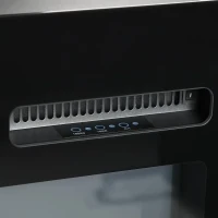 HOMCOM 40" 1500W Recessed and Wall Mounted Electric Fireplace Inserts with Remote, Adjustable Flame Color and Brightness, Cryolite-Effect Rocks, Black(m-12)