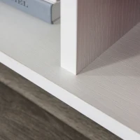 HOMCOM Wood Rolling File Cabinet Storage Organizer with 3 Large Open Shelves and Door Cabinet Door for Easy Storage and Mobility, White(m-10)