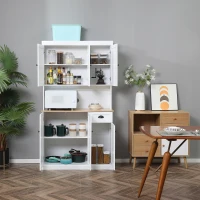 HOMCOM 71" Kitchen Pantry Storage Cabinet with Storage, White(m-10)