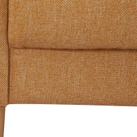 HOMCOM 54" Loveseat Sofa for Bedroom, Modern Love Seats Furniture, Upholstered Small Couch for Small Space, Yellow(m-9)