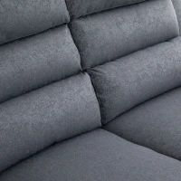 HOMCOM Modern 3-Seater Recliner Sofa with Linen Fabric and Thick Sponge Padding, 3 Seater Couch Recliner Couch Manual Reclining Sofa Living Room Furniture, Gray(m-12)