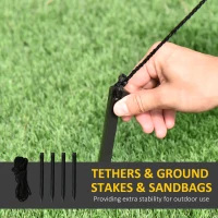 Outsunny 4ft Inflatable Christmas Snowman with Santa's Hat and Star, Blow-Up Outdoor LED Yard Display for Lawn Garden Party(m-7)