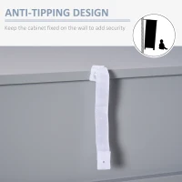 kleankin Modern Bathroom Floor Cabinet, Free Standing Storage Cabinet, Linen Cabinet with Drawer and Adjustable Shelf, Gray(m-6)