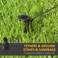 Outsunny 7ft Inflatable Christmas Snowman Family with Christmas Tree and Gift Box, Blow-Up Outdoor LED Yard Display for Lawn Garden Party(m-7)