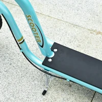 Aosom Youth Scooter Front and Rear Caliper Dual Brakes 12-Inch Inflatable Front Wheel Ride On Toy For Age 5+ - Blue(m-11)