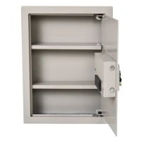 HOMCOM Flat Superior Electronic Hidden Wall Safe Box for Jewellery or Valuables Digital Lock Home Office Hotel Security Beige(m-8)