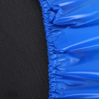 Soozier Φ38” Foldable Mini Fitness Trampoline Home Gym Yoga Exercise Rebounder Indoor Outdoor Jumper with Safety Pad, Blue/Black(m-8)
