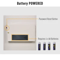 HOMCOM Flat Superior Electronic Hidden Wall Safe Box for Jewellery or Valuables Digital Lock Home Office Hotel Security Beige(m-6)