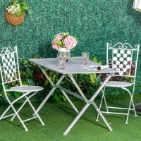 Outsunny 44"x27.5"x27.25" Aluminum Portable Picnic Table Folding Roll Up Top Aluminum Camp BBQ Table with Carrying Bag, Silver(m-1)