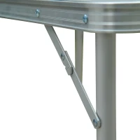 Outsunny 47" Aluminum Lightweight Portable Folding Easy Clean Camping Table with Carrying Handle(m-15)