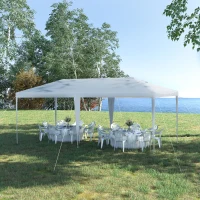 Outsunny Large 10' x 20' Party Tent, Events Shelter Canopy Gazebo with 4 Removable Side Walls for Weddings, White(m-11)